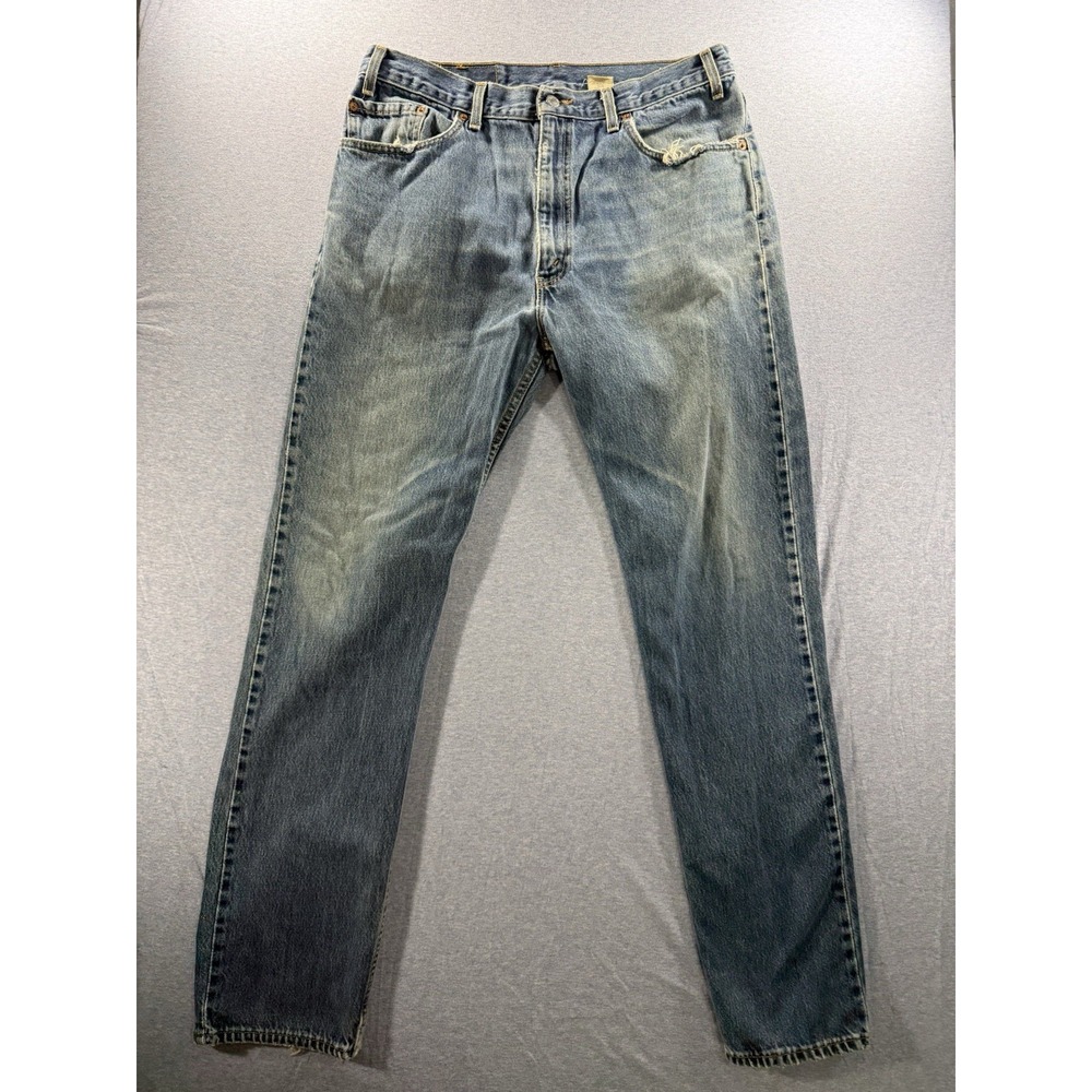 Vintage 1986 Levi's 505 Jeans 36x34 Made in USA Distressed 100% Cotton 554